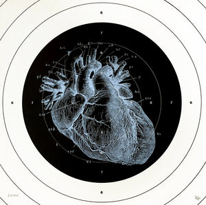heart human-body anatomy medicine illustration vintage siebdruck screen-print HQ 1800s