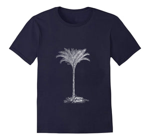 Palm botanic woodcarving 1800s siebdruck screen-print handdruck tshirt