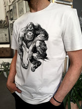 Load image into Gallery viewer, Orang-utan handprinted in Vienna. Organic cotton tshirts